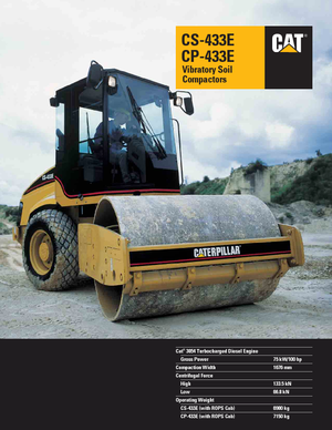 Tek silindirli makaralar Caterpillar CS433E