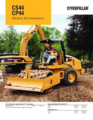Tek silindirli makaralar Caterpillar CS44