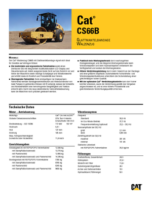 Tek silindirli makaralar Caterpillar CS66B