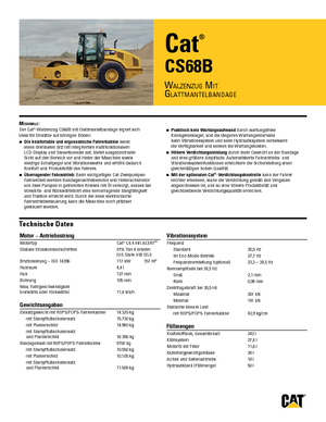 Tek silindirli makaralar Caterpillar CS68B