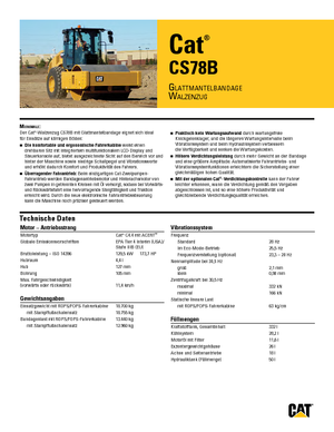 Single-drum Rollers Caterpillar CS78B