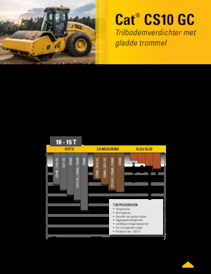 Tek silindirli makaralar Caterpillar CS10GC