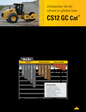 Tek silindirli makaralar Caterpillar CS12GC