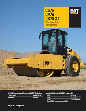 Tek silindirli makaralar Caterpillar CS76
