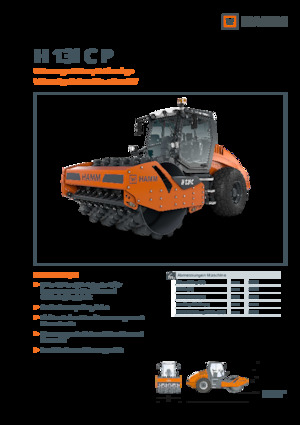 Tek silindirli makaralar Hamm H 13i C-P