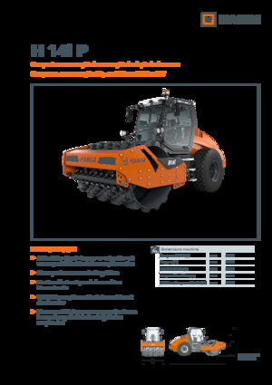 Tek silindirli makaralar Hamm H 14i P