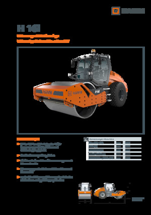 Tek silindirli makaralar Hamm H 16i