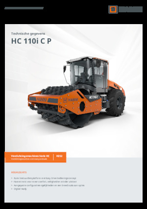 Single-drum Rollers Hamm HC 110i C P