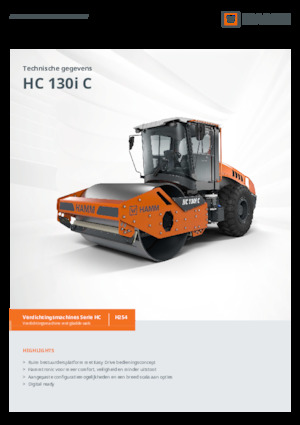 Single-drum Rollers Hamm HC 130i C