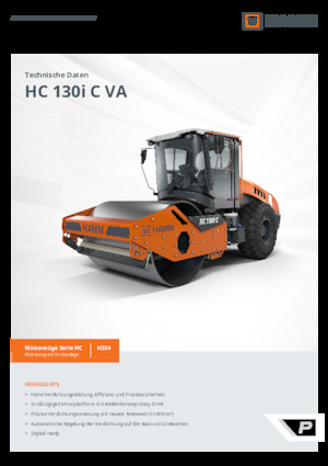 Single-drum Rollers Hamm HC 130i C VA