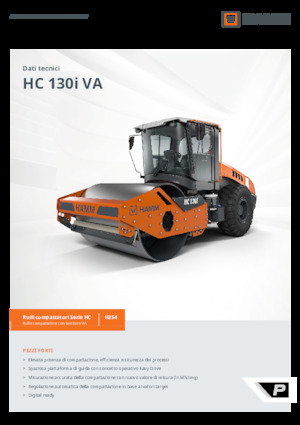 Tek silindirli makaralar Hamm HC 130i VA