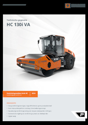 Tek silindirli makaralar Hamm HC 130i VA