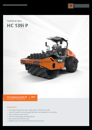 Single-drum Rollers Hamm HC 139i P