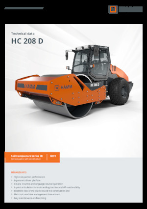 Single-drum Rollers Hamm HC 208 D
