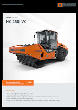 Single-drum Rollers Hamm HC 250i VC