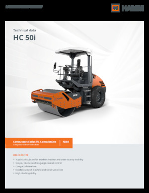 Tek silindirli makaralar Hamm HC 50i