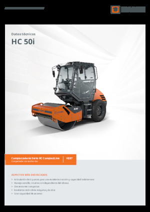 Tek silindirli makaralar Hamm HC 50i