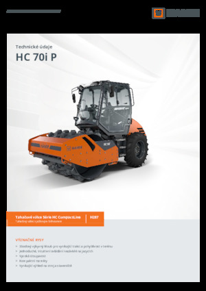 Tek silindirli makaralar Hamm HC 70i P