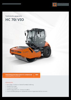 Single-drum Rollers Hamm HC 70i VIO