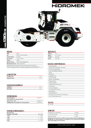 Single-drum Rollers Hidromek HMK 130 CS
