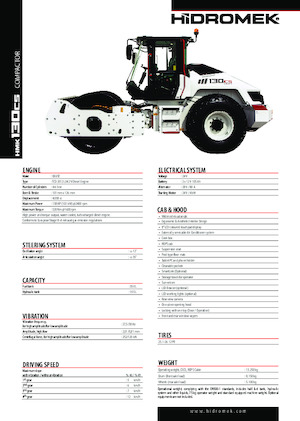 Single-drum Rollers Hidromek HMK 130 CS