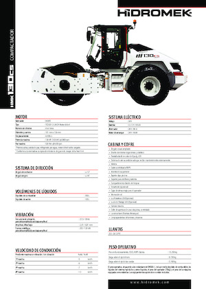 Single-drum Rollers Hidromek HMK 130 CS