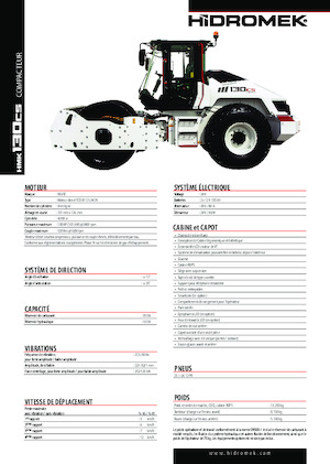 Single-drum Rollers Hidromek HMK 130 CS
