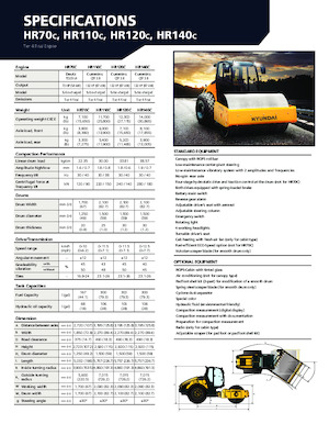 Single-drum Rollers Hyundai HR70C