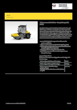Single-drum Rollers Wacker Neuson RC70P
