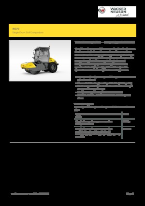 Single-drum Rollers Wacker Neuson RC70P