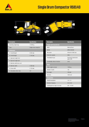 Single-drum Rollers SDLG RS8140