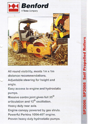 Tek silindirli makaralar Benford SP 2008 D