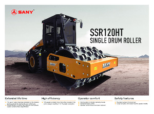 Tek silindirli makaralar Sany SSR120HT