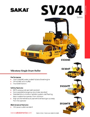 Single-drum Rollers Sakai SV204TF