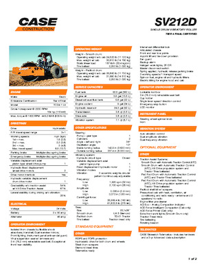 Single-drum Rollers Case SV212D
