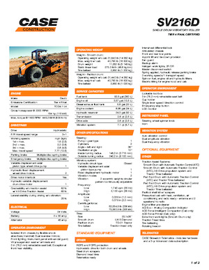 Single-drum Rollers Case SV216D