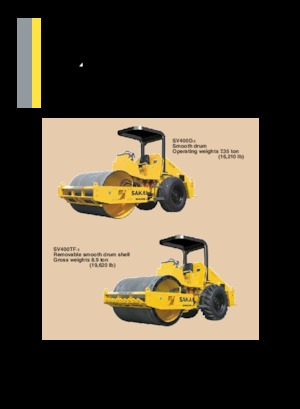Tek silindirli makaralar Sakai SV400T