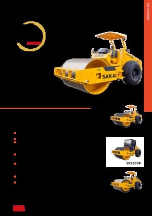 Tek silindirli makaralar Sakai SV520TF