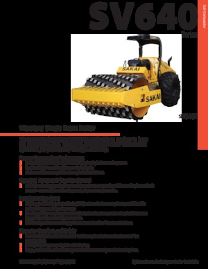 Tek silindirli makaralar Sakai SV640D