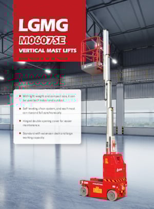Single Vertical Mast Boom Lifts LGMG  M0607SE
