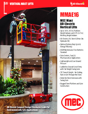 Tek Dikey Direkli Sepetli Vinçler MEC MMAE16