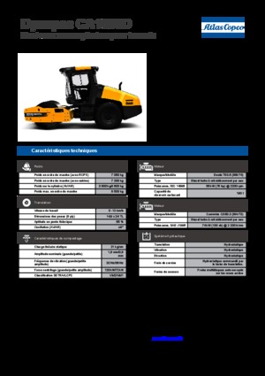 Tek silindirli makaralar Dynapac CA 1500 D