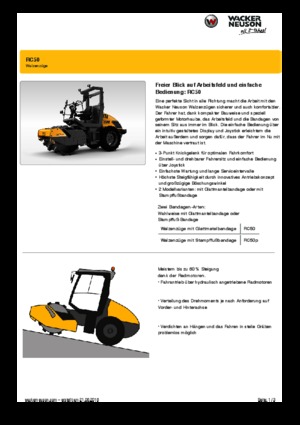 Single-drum Rollers Wacker Neuson RC50P