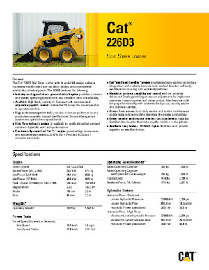 Skid Steer Loaders Caterpillar 226D Series 3