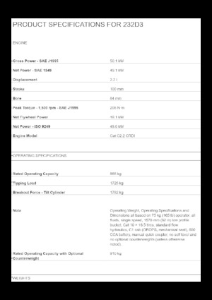 Skid Steer Loaders Caterpillar 232D3