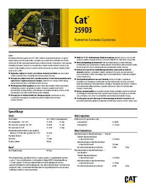 Skid Steer Loaders Caterpillar 259D Serie 3 Deltalader