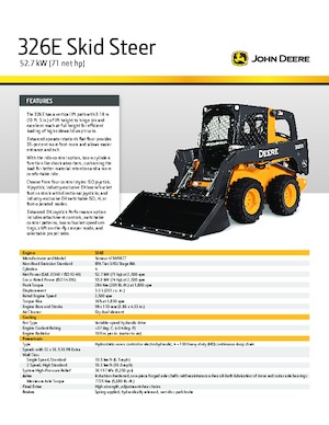 Skid Steer Loaders John Deere Construction 326E
