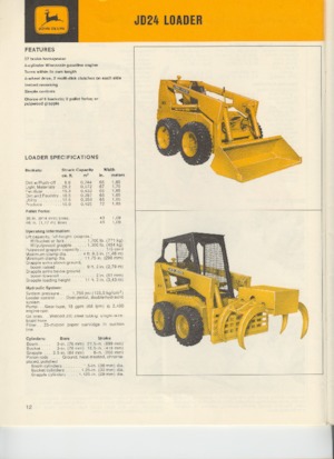 Skid Steer Loaders John Deere Construction JD24