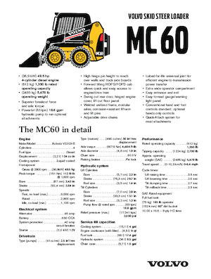 Skid Steer Loaders Volvo MC60