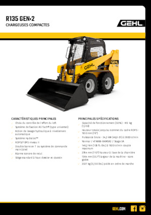 Skid Steer Loaders Gehl R135